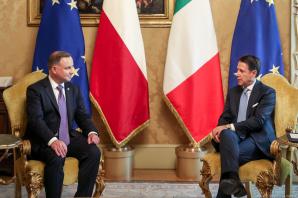 [VIDEO] Spotkania Prezydenta z politykami w Rzymie