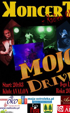 The Band of Mojo Drive gra z radiem Oko w klubie Avalon w Ostrołęce